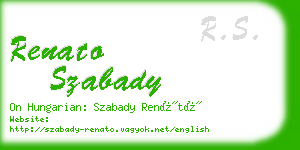 renato szabady business card